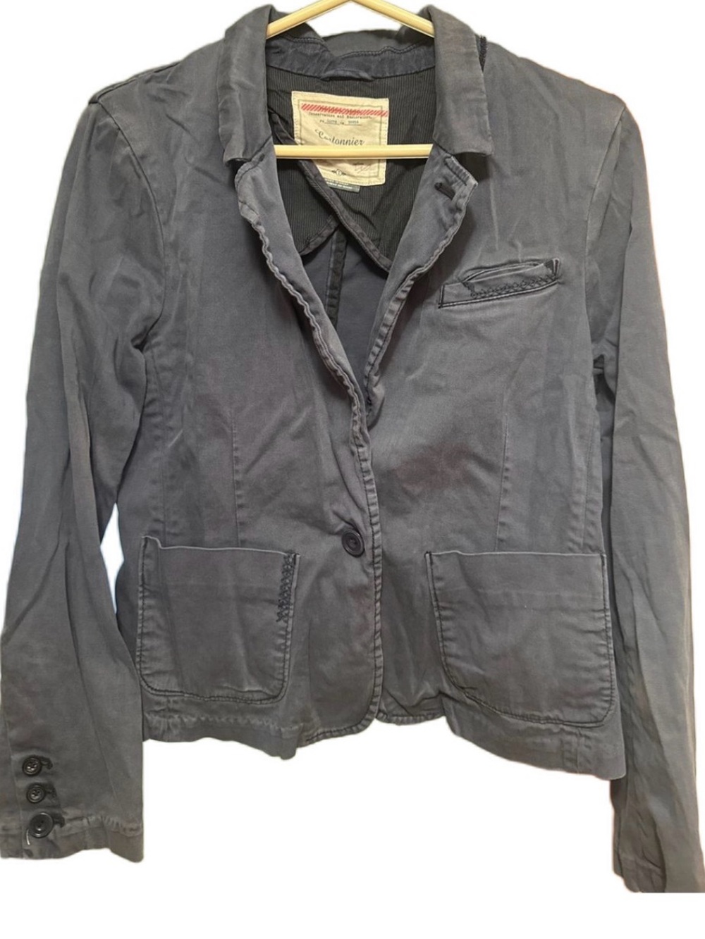 Cartonnier Slate Gray Women's Single-Button Blazer